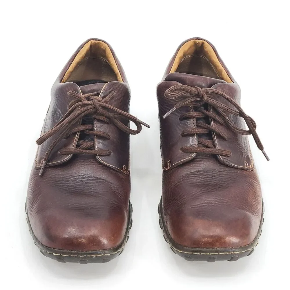 Vintage Born Tycoon Shoes Men's Size 11 Brown Full Grain Leather M6186 Oxford